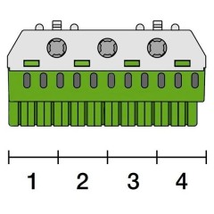 Клеммник самозажимной ABB PE 11x4+3x25мм ZK113G 1SPE007715F9714