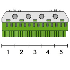 Клеммник самозажимной ABB PE 14x4+4x25мм ZK144G 1SPE007715F9715