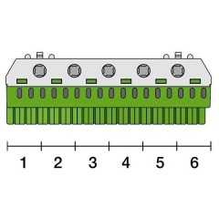 Клеммник самозажимной ABB PE 17x4+5x25мм ZK175G 1SPE007715F9716